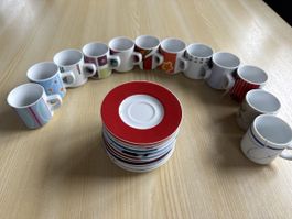 Pfister Kaffeetassenset mit Untertassen - Design 2012/2013