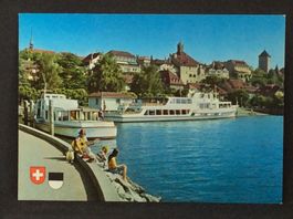Murten - Morat (Fribourg), Schiffsstation mit Altstadt