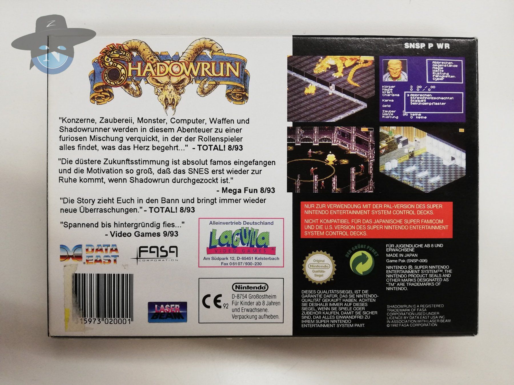 Nintendo Spiele: Shadowrun / Super Nintendo SNES – Gebraucht aus St. Gallen von  1