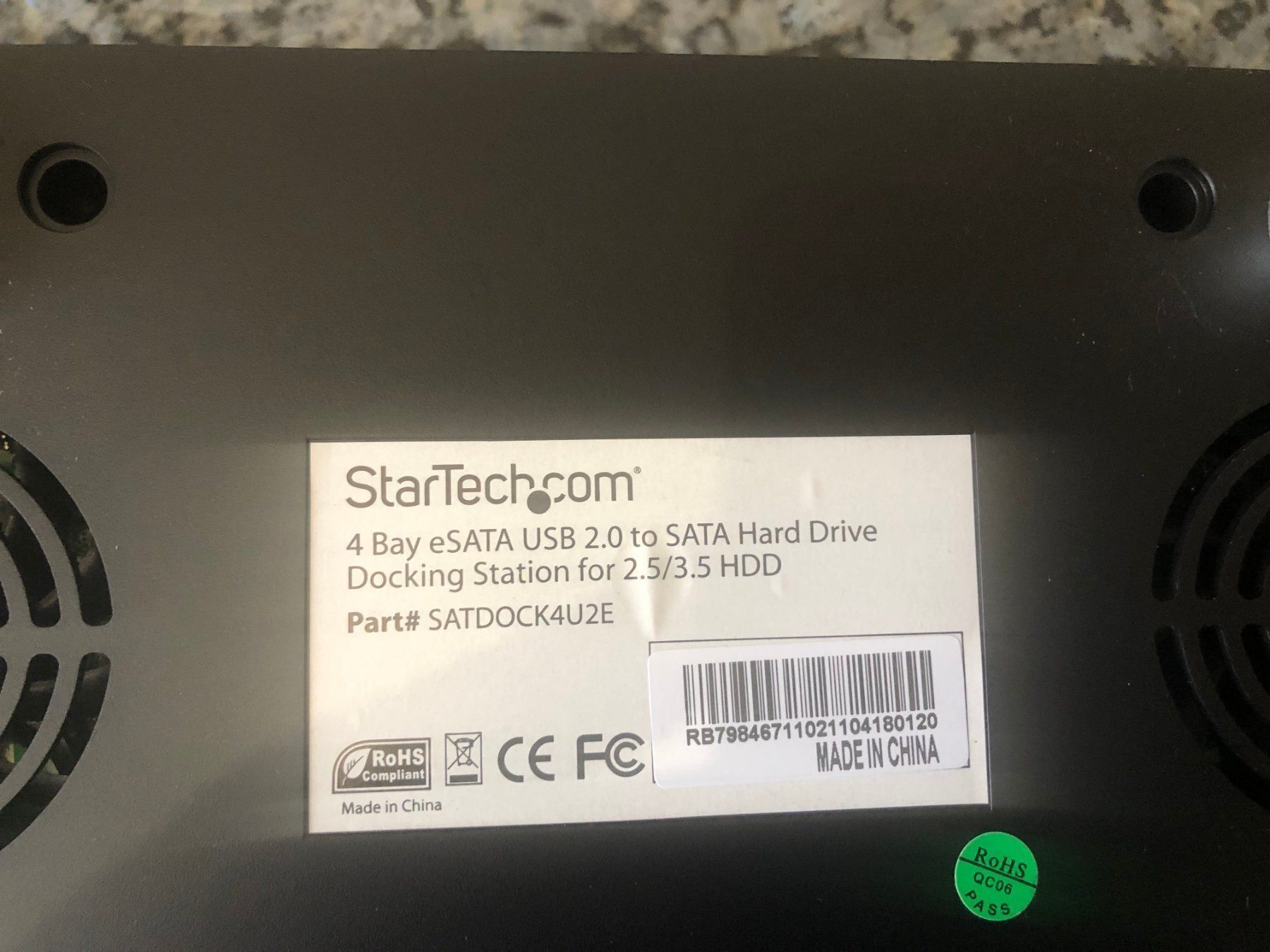 Dockingstation: StarTech  4 Bay eSATA USB 2.O to SATA – Gebraucht aus St. Margarethen TG von Mac-PC 2