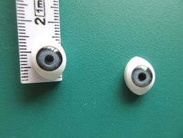 Puppen, blaue Puppenaugen, 1.5x1.0.4x cm, Ersatzaugen, Augen