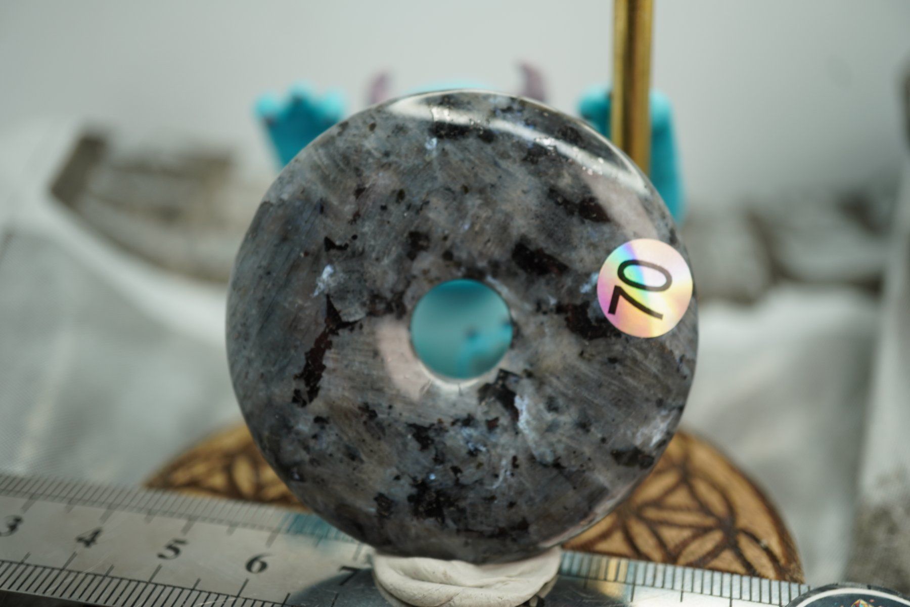 Minerali & Pietre curative: Lavrakit  Pi Scheibe  ca 50mm   ab  1.-     Räumung – Nuovo e nell'imballaggio originale da Eschenbach SG venduto da topstone 3