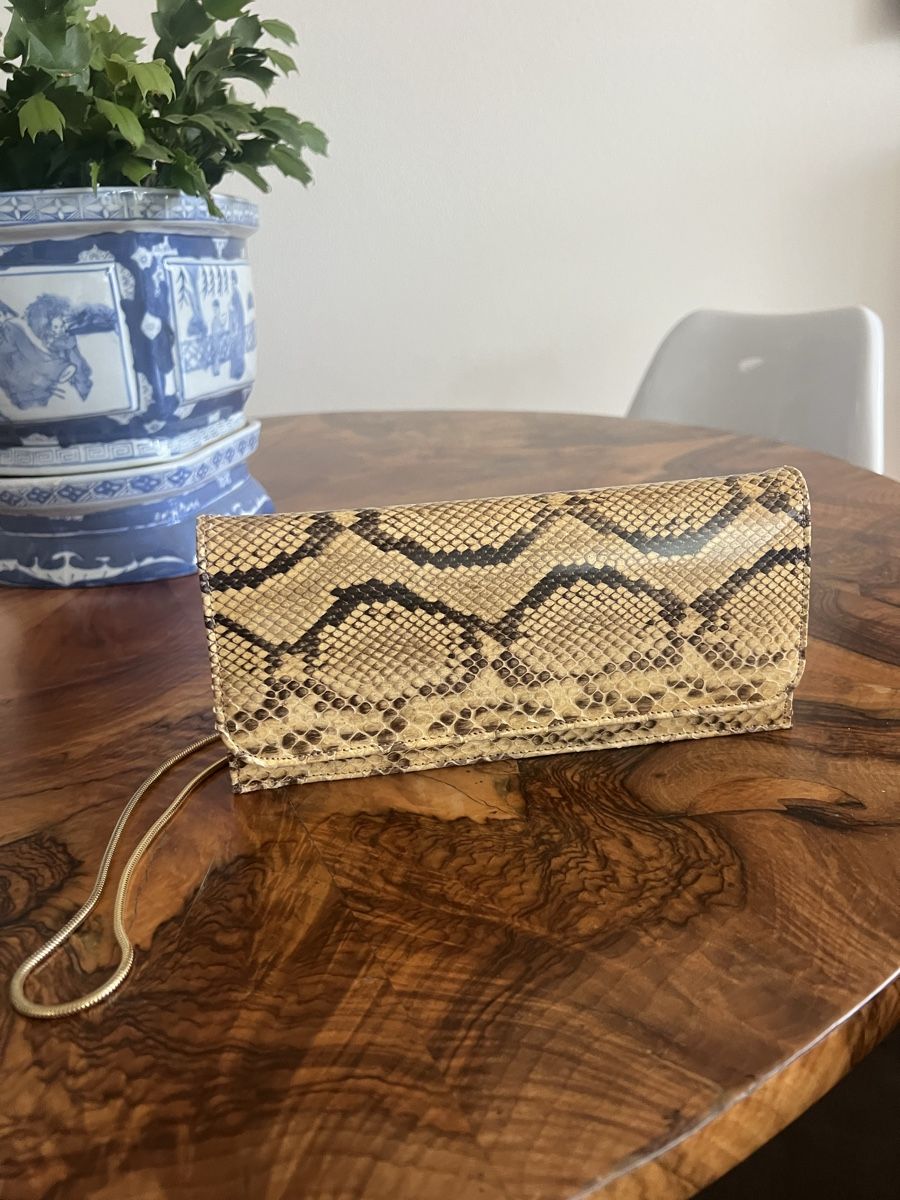 Taschen für Damen: Vintage Python Leather Evening Bag with Strap – Gebraucht aus Zürich von ralph__ 1