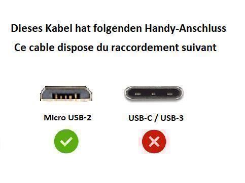 Kabel: Lade-Kabel USB-2 / MICRO, kompatibel Samsung Xiaomi Huawei – Neu (gemäss Beschreibung) aus Hinwil von Sevenshop 1