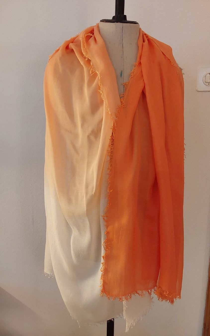 Foulards & écharpes: Schal orange weiss – Neuf (Voir description) à Köniz par scopello12 1