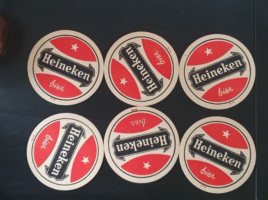 Heineken Sottobicchieri: Ältere Heineken Bierdeckel 6Stk. – Usato da Langnau am Albis venduto da jer_pm72 1
