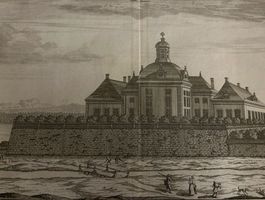 Alter Stich Schloss am See, Maritim, 42x31cm