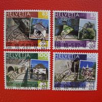 2007: B296-B299 (Pro Patria) Ersttags-Halbmond-Stempel !