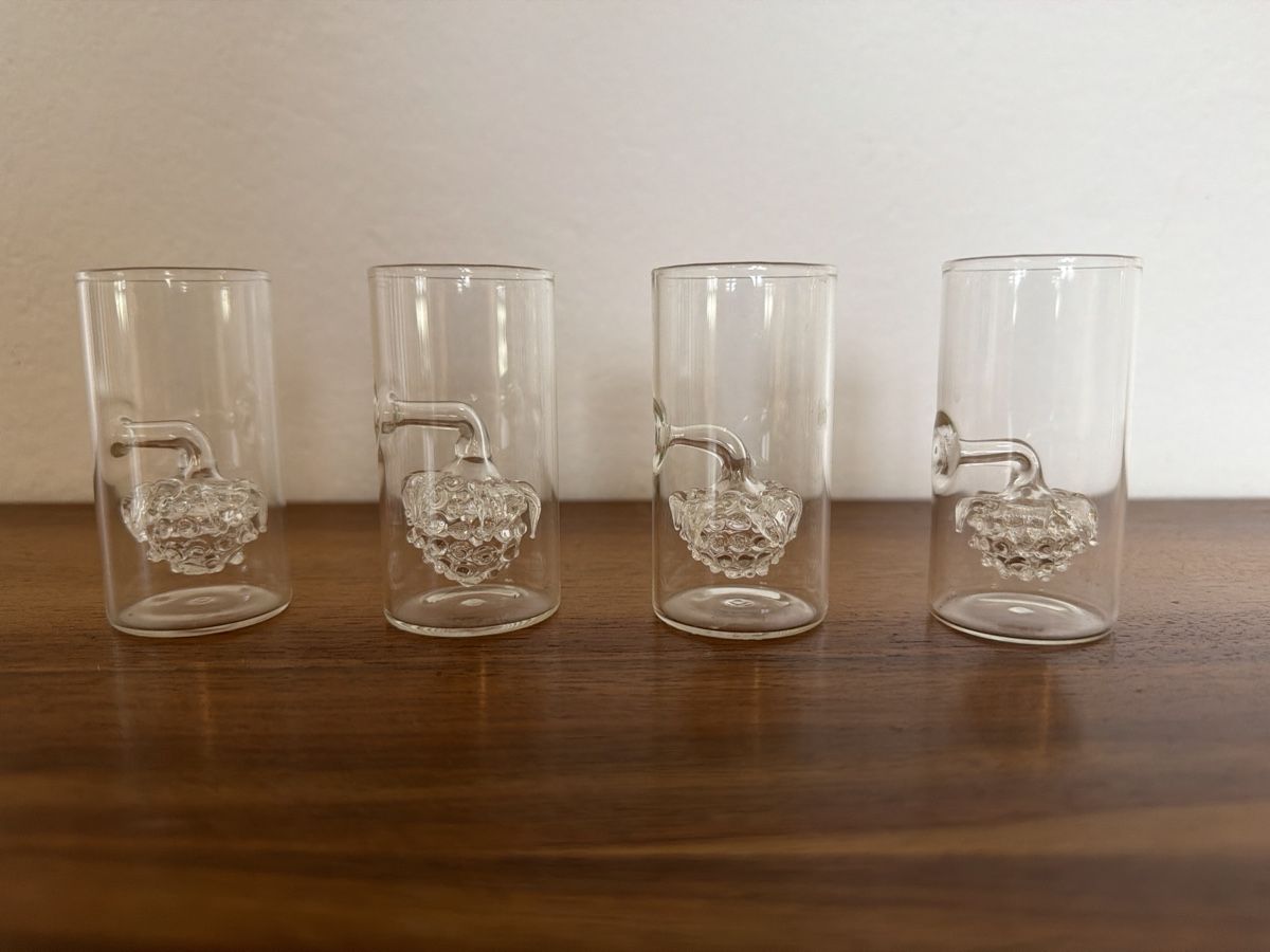 Bicchieri: 12 Rare Schnapsgläser / Shotgläser  mit Glasfrucht Vintage – Usato da Zürich venduto da moramses 9