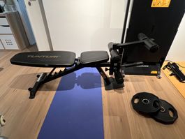 Tunturi Hantelbank UB100 inkl. 2x10kg Hantelscheiben