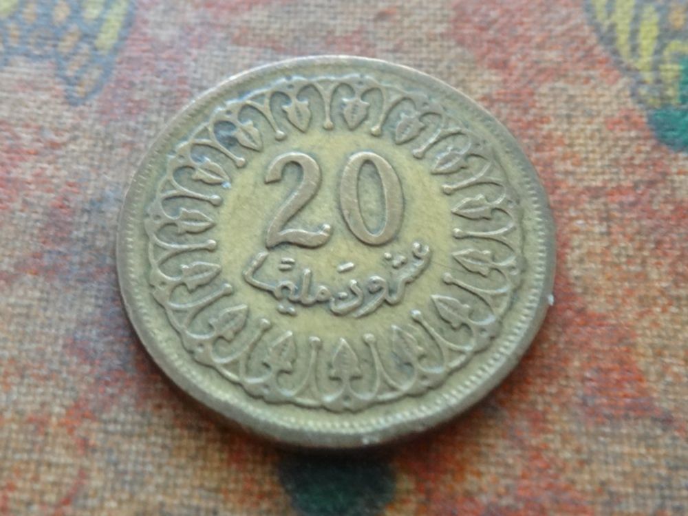 Tutti le monete: TUNISIE  20  Millim  1960 – Usato da Romanel-sur-Lausanne venduto da Swift13 1