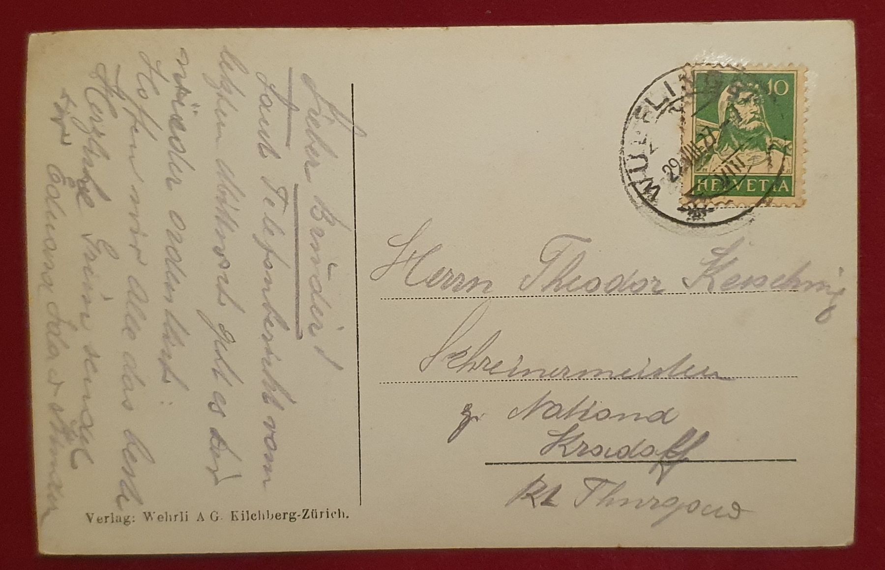 Ansichtskarten: Veltheim gegen Winterthur 1927 – Gebraucht aus Kreuzlingen von Rschweiz1 1