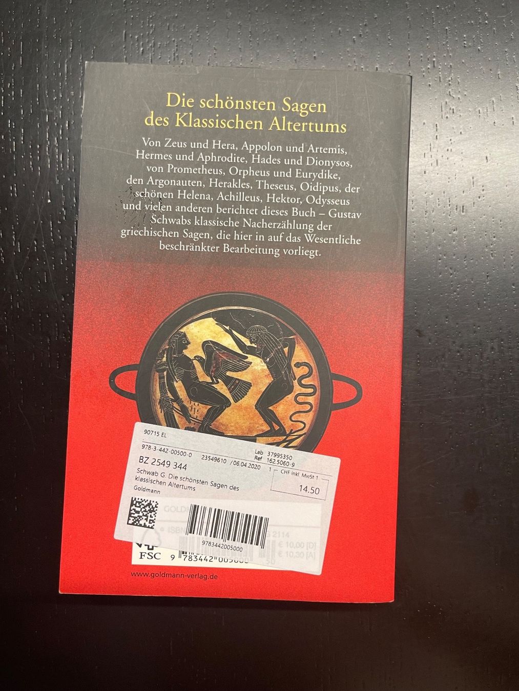 Bücher: Die schönsten Sagen des Klassischen Altertums – Neu (gemäss Beschreibung) aus Luzern von Mcleon 1