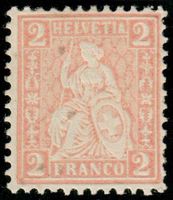 2Rp. Probedruck Sitzende Helvetia