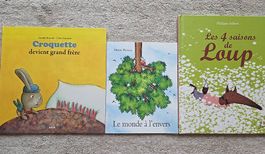 3 livres enfants: grand frère, loup, 4 saisons