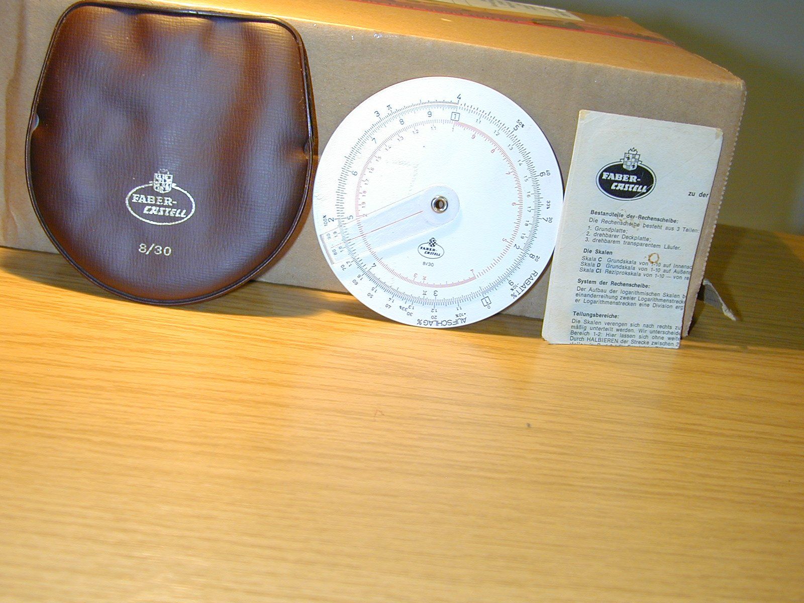 Taschenrechner: FABER-CASTELL 8/30  RECHENSCHEIBE, CIRCULAR SLIDE RULE – Gebraucht aus Oberursel von swinger-ecki 5