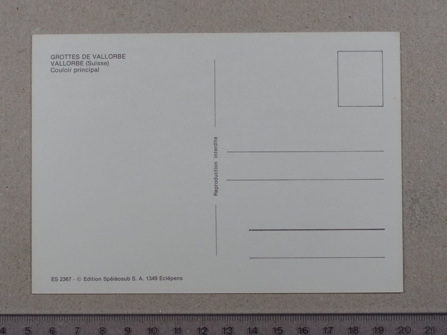 Cartoline postali: Vallorbe, Grottes, Höhle – Usato da Lenzburg venduto da fh1 1