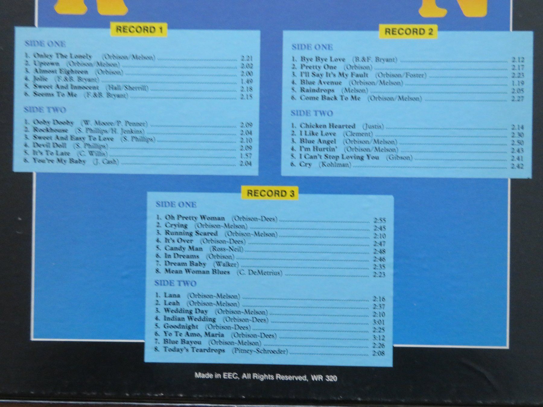 Schallplatten: Roy Orbison - 40 Greatest Hits (3 LP Box) – Neu (gemäss Beschreibung) aus Zürich von max_cp5f 2