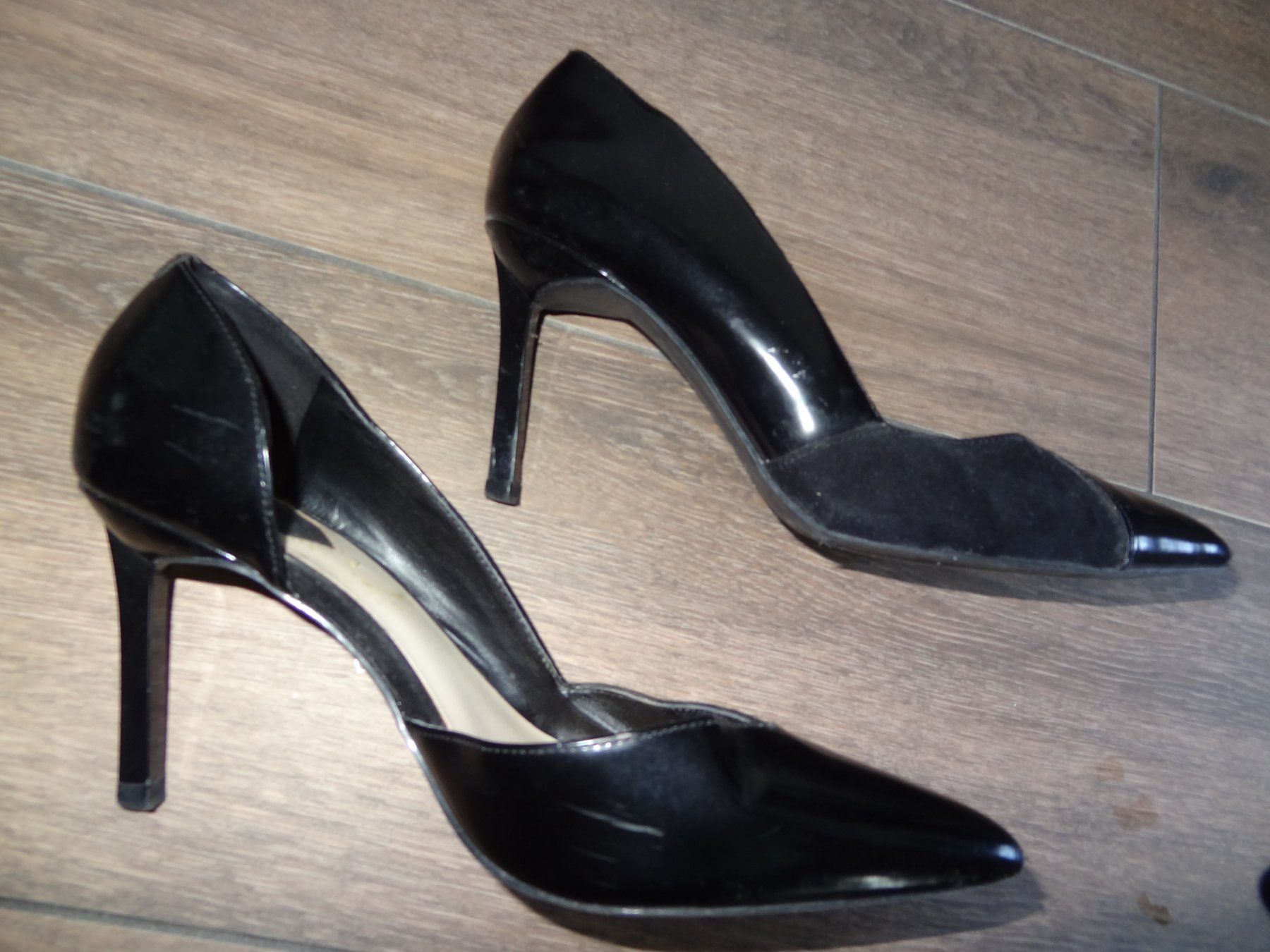 Scarpe da donna: Escarpins noirs vernis daim pointure 39 talons 7cm – Usato da Satigny venduto da salvatore73 4
