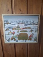 Appenzeller Bauernmalerei Naiv Bild GEMALT AUF HOLZ * 64
