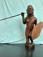 Statue guerrier africain en bois 58cm