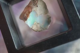 Opal Weiss mit 23mm x 23mm   Feuer inkl Böxli no4