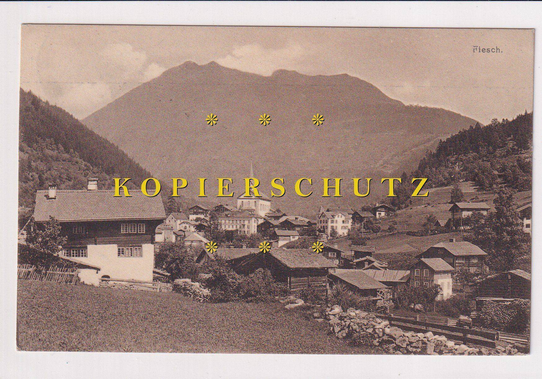 Ansichtskarten: Fiesch (1913) /bh – Gebraucht aus Hombrechtikon von Rudolf07