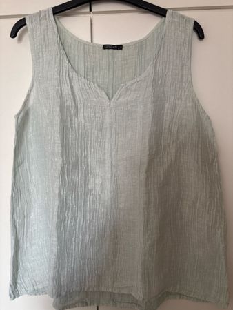 GRIZAS Seide Leinen Top, Mint
