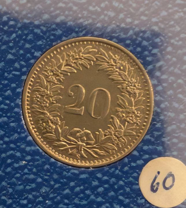 Tutti le monete: 20 Rappen 1960 – Usato da Arch venduto da coinsandmore 1