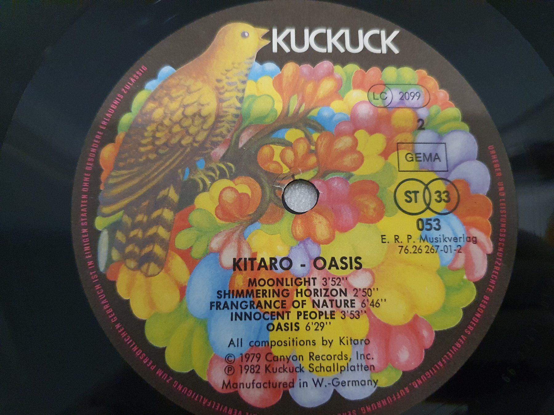 Dischi in vinile: Kitaro – Oasis – Usato da Uster venduto da Vinyl-Leidenschaft 5