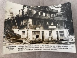 Historisches Foto: Brand in Val d'Illiez 60er Jahre 13x18cm