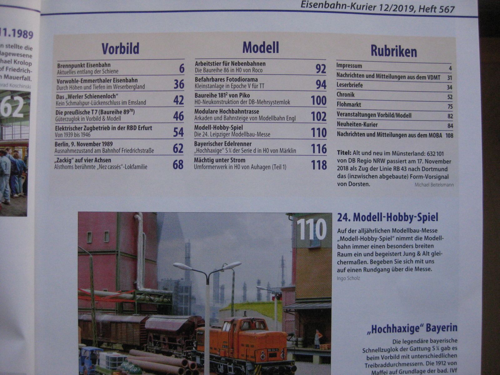 Libri: Heft: Eisenbahn Kurier 12/2019 – Usato da Malters venduto da Marosko 3