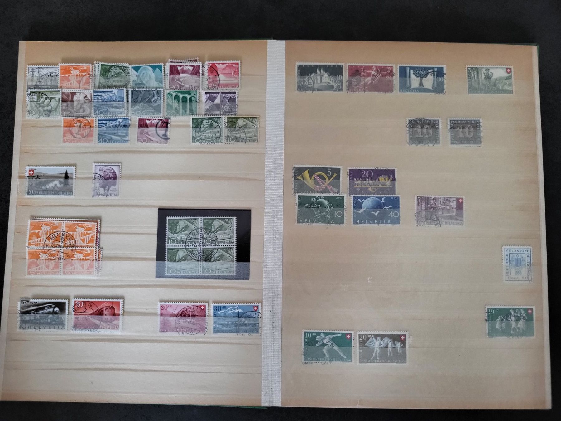 Alle Briefmarken: Sammlung Album - Schweiz – Gebraucht aus Rümlang von Turrin 4