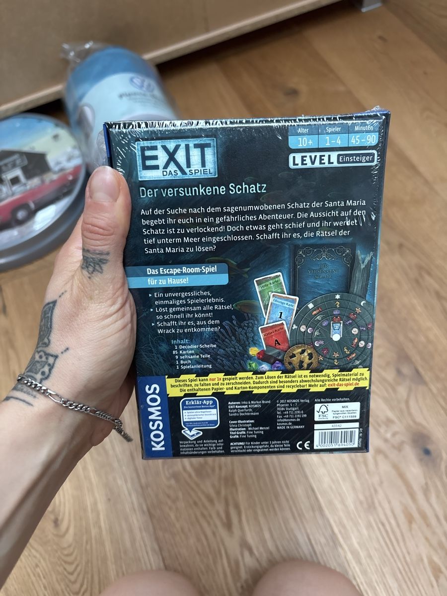 Kosmos Spiele: EXIT Das Spiel: Der versunkene Schatz – Einsteiger Level – Neu und originalverpackt aus Rickenbach ZH von mar_p6sg 1