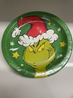 10 Grinch Christmas Party Plates 17 cm New