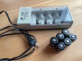 Batterie Ladegerät für verschiedene Batteriegrössen