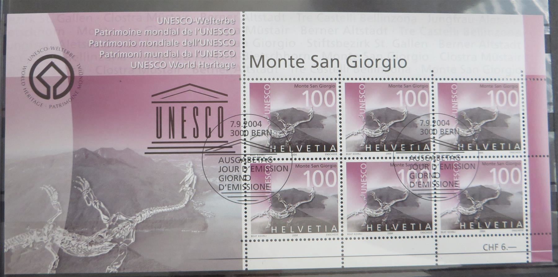 Tutti i francobolli: 2003/4 UNESCO - Welterbe der Schweiz ET – Usato da Spiez venduto da Crazyduck 5