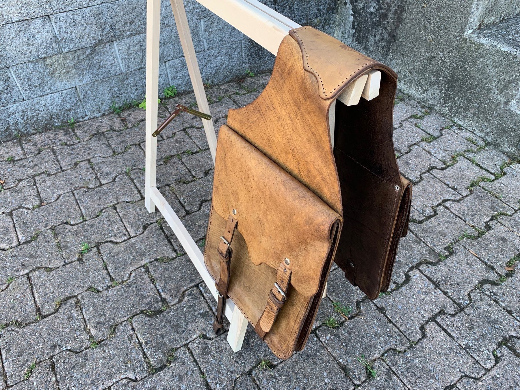 Mofas: schöne Satteltaschen aus Leder – Gebraucht aus Feldbach von Olive1 1