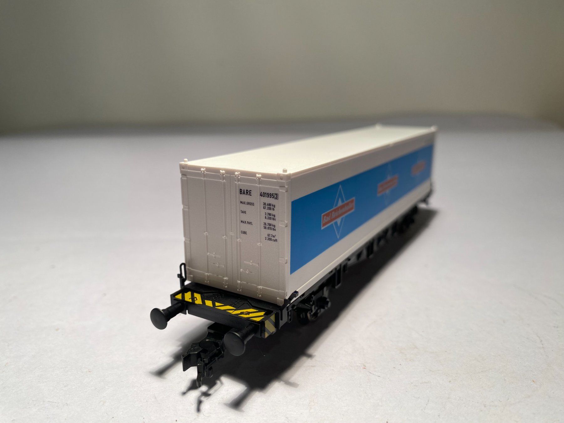 Fleischmann Modellini di ferrovie: Fleischmann 5240 Container-Tragwagen-Bad Reichenhaller, DC – Usato da Buchrain venduto da Modellbahn11 3