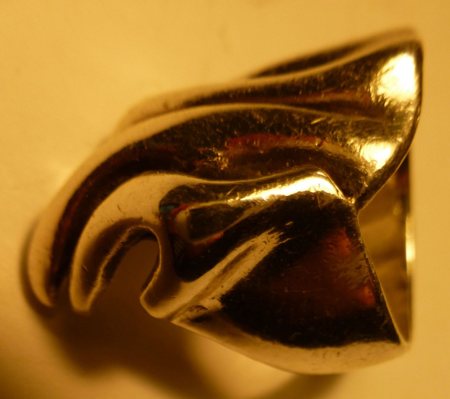 Anelli: MODERNER ANTIKER SILBER RING,---HAND,--2,8 CM GROSS – Usato da Zürich venduto da tritonis 4