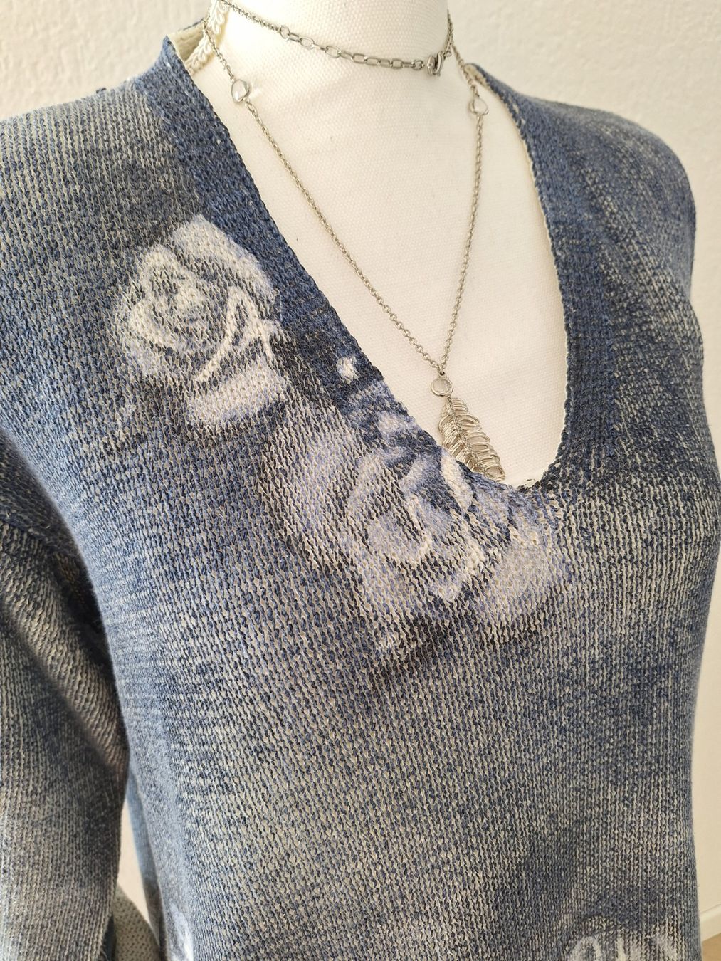 Maglioni & Felpe: Strickpullover, Oversize, Blau/Weiss, Grösse M/L – Nuovo (secondo la descrizione) da Reinach AG venduto da silver_65 4