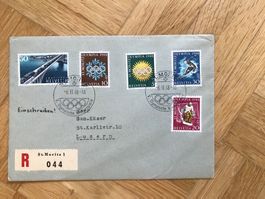 1948, Schönes Briefli aus St. Moritz - W25-W28