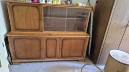 Wunderschöner Vintage Buffetschrank / Vitrinenschrank Holz