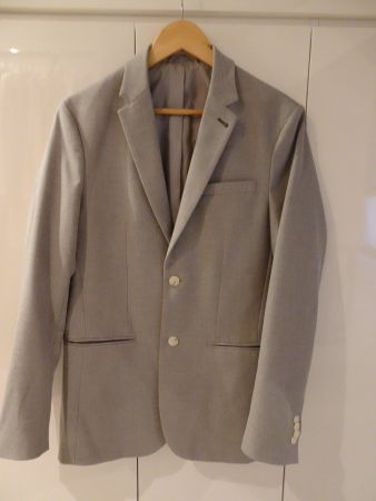 Hellgraues Herren Anzug Sakko Jack & Jones Gr. 48/M - 230909