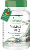 Molybdän 150 µg vegan – 240 Tabletten Made in Germany