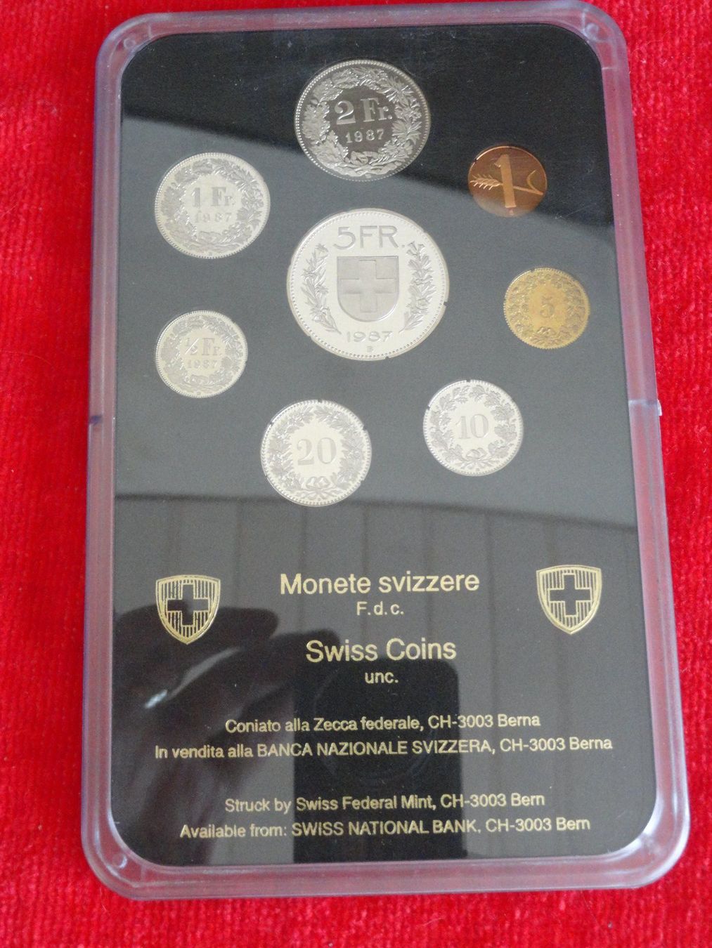 Toutes les monnaies: SCHWEIZER MÜNZSATZ IM STEMPELGLANZ 1987 – Neuf (Voir description) à Gerlafingen par Shiva_74