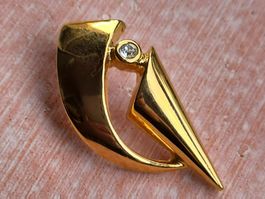 Vintage JL Design Anhänger mit Strass signiert, Skandinavien