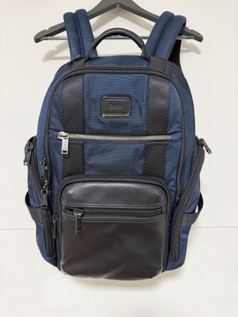 Rucksack Tumi blau Leder Details 
