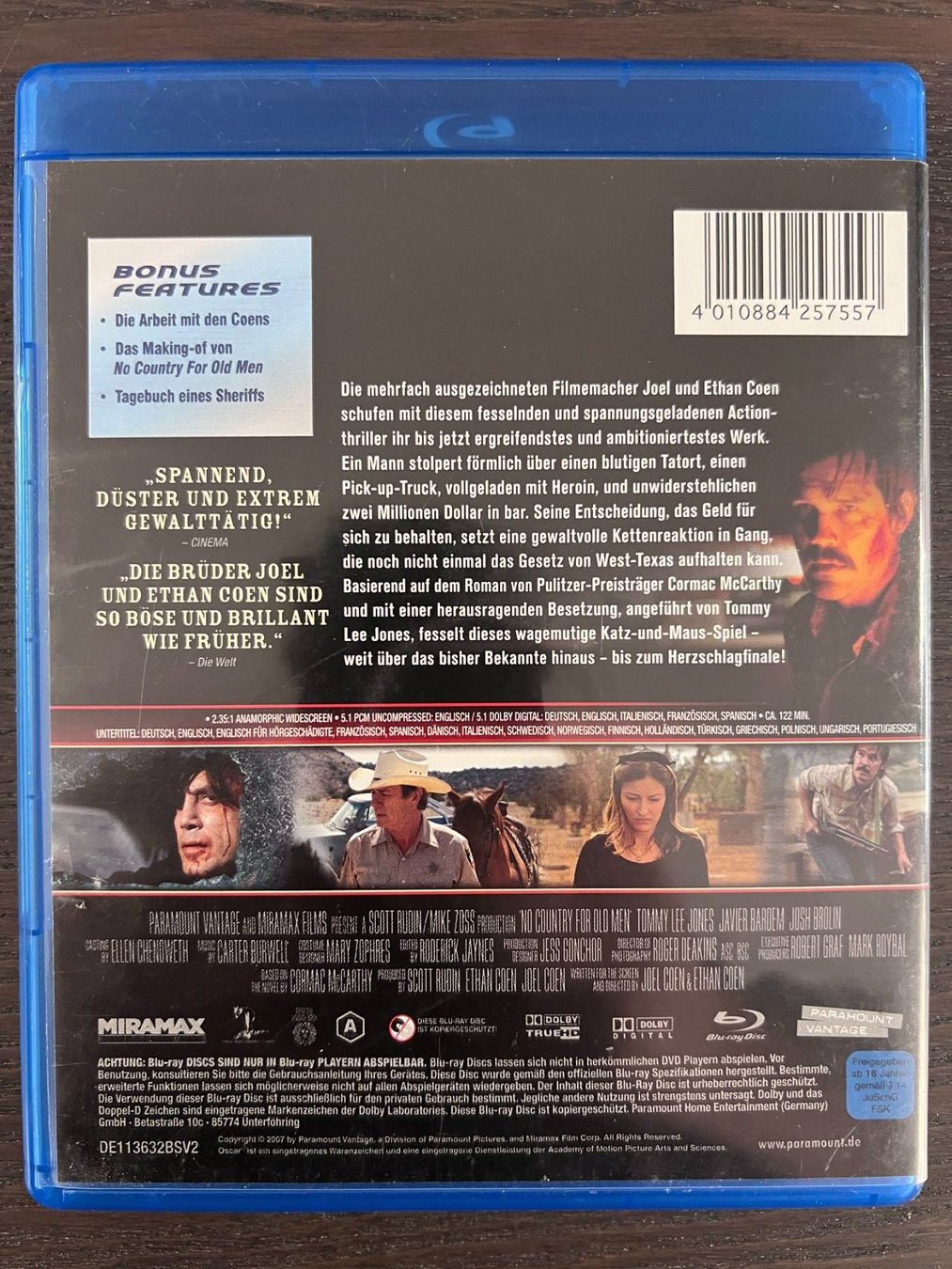 Alle DVDs: No Country for Old Men – Gebraucht aus Zürich von Blu-ray_ZH 1