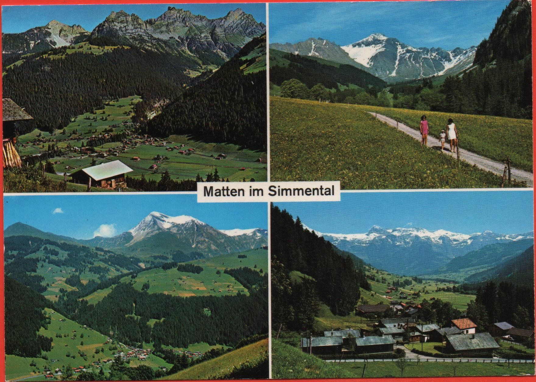 Cartoline postali: MATTEN im Simmental – Usato da Jona venduto da philajona